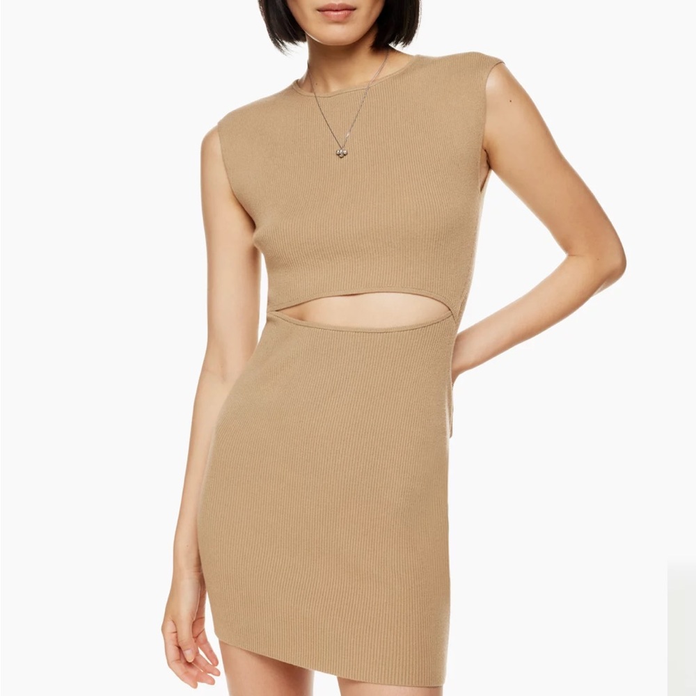 Wilfred Free Cut-Out Knit Mini Dress